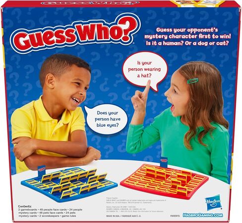 Hasbro Gaming Guess Who? Board Game, with People and Pets Cards, The Original Guessing Game for Kids, Ages 6 and Up (Amazon Exclusive) in Saudi Arabia