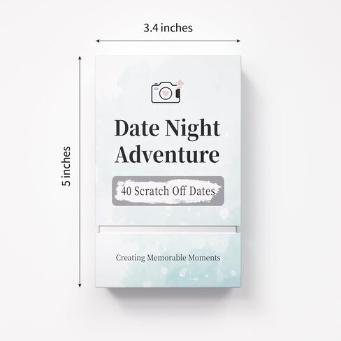 40 Date Ideas for Couples Date Night - Unique Scratch Off Date Night Card Games, Gifts for Boyfriend - Romantic Newlywed and Wedding Anniversary Couples Gifts for Him, Husband or Wife in Kuwait