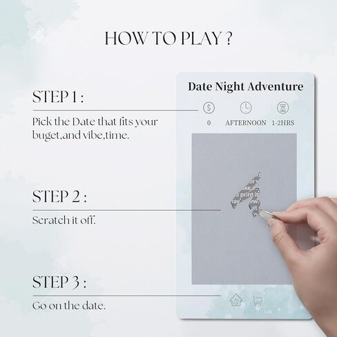 40 Date Ideas for Couples Date Night - Unique Scratch Off Date Night Card Games, Gifts for Boyfriend - Romantic Newlywed and Wedding Anniversary Couples Gifts for Him, Husband or Wife in Kuwait