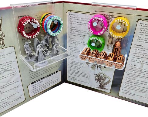 DM Screen Ledges 2-Pack - Acrylic Shelves Hang on GM Screen - Hold Dice, Minis, Cards, Etc - Clear Clutter and Mess Behind Screen in Kuwait