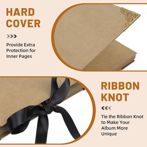 ألبوم صور سجل القصاصات مقاس 8 × 8 بوصة، كتب ذاكرة صغيرة يمكنك صنعها بنفسك مع ورق كرافت سميك للعشاق والأصدقاء والأطفال والذكرى السنوية للزفاف (30 ورقة/60 صفحة) in Kuwait