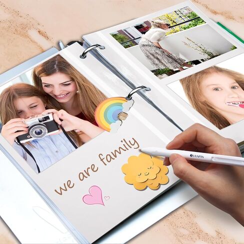 Two-Sided Photo Album Refill Sheets, 11 x 9 inch Photo Album Pages for 3 Ring Binder, Photo Album Self Adhesive Pages, for 2x3 4x6 5x7 8x10 Replacement Photo Album Sheets (25 Sheets/ 50 Pages) in Saudi Arabia
