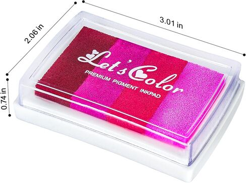 24 لونًا من وسادات الحبر الحرفية للطوابع، وسادات ختم الحبر القابلة للغسل للأطفال، وسادات حبر طباعة الأصابع لصنع البطاقات، والختم، وسجل القصاصات، مجموعة من 6 قطع in Kuwait