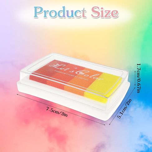 24 Colors Stamp Ink Pads 6Pcs Washable Craft Ink Pads Finger Print Scrapbook Fingerprints Ink Pads Rainbow Finger Inkpad Fit Card Making, Stamping, Scrapbooking, Paper, DIY in Saudi Arabia