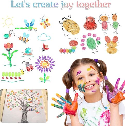 24 Colors Stamp Ink Pads 6Pcs Washable Craft Ink Pads Finger Print Scrapbook Fingerprints Ink Pads Rainbow Finger Inkpad Fit Card Making, Stamping, Scrapbooking, Paper, DIY in Saudi Arabia