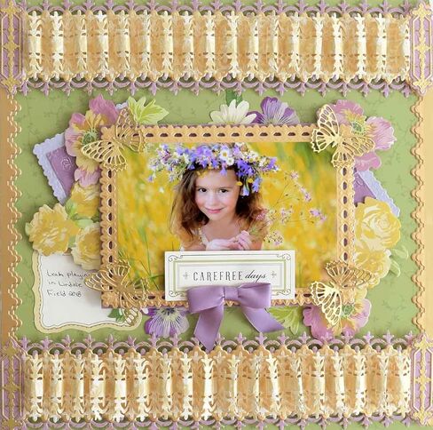 قوالب حدود قصاصات Anna Griffin Crop at Home - 14 قالب تقطيع معدني من الدانتيل إطار حدود لسجل القصاصات بنفسك، وصناعة البطاقات وصياغة الورق - قوالب مع ورقة أفكار، أكبر قالب هو 12.2 بوصة × 1.84 بوصة in Kuwait