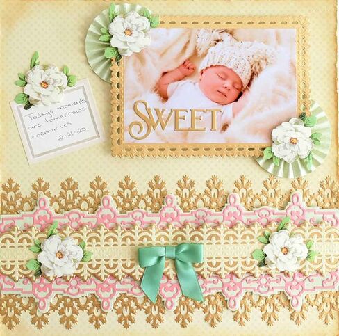 قوالب حدود قصاصات Anna Griffin Crop at Home - 14 قالب تقطيع معدني من الدانتيل إطار حدود لسجل القصاصات بنفسك، وصناعة البطاقات وصياغة الورق - قوالب مع ورقة أفكار، أكبر قالب هو 12.2 بوصة × 1.84 بوصة in Kuwait