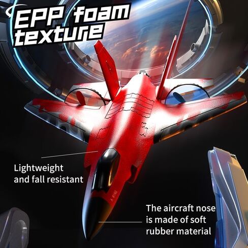 Remote Control Airplane for Kids with 3 Batteries,2 Channels 2.4 GHZ Foam RC Plane for Hobby Beginners RC Plane -red in Saudi Arabia