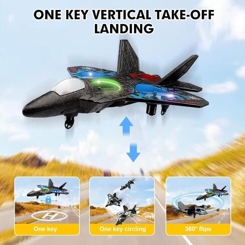 RC Plane Drone Helicopter Quadcopter, RTF 2.4GHz 6-axis Gyro Remote Control Airplane RC Jet Fighter Easy to Fly RC Glider Toys for Adult Kids (Blue) in Saudi Arabia