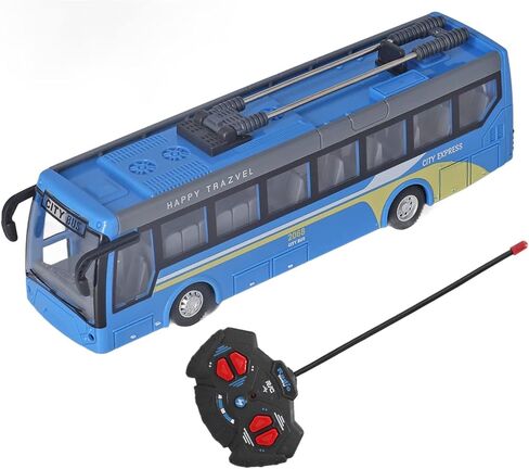 Bewinner RC Truck Remote Control Bus, High Simulation All Directions Driving Rechargeable RC School Bus, for Children (Blue) in Kuwait