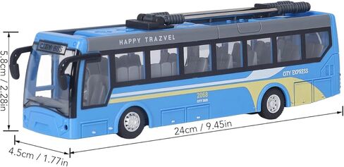 Bewinner RC Truck Remote Control Bus, High Simulation All Directions Driving Rechargeable RC School Bus, for Children (Blue) in Kuwait