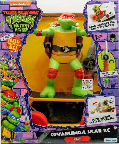 Teenage Mutant Ninja Turtles Raphael Cowabunga Skate RC - Imitates Real Skate Tricks - 2.4 GHz Remote Control - Ages 3+ in Saudi Arabia