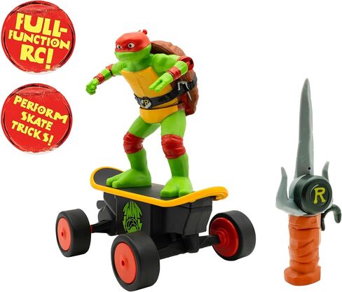 Teenage Mutant Ninja Turtles Raphael Cowabunga Skate RC - Imitates Real Skate Tricks - 2.4 GHz Remote Control - Ages 3+ in Saudi Arabia