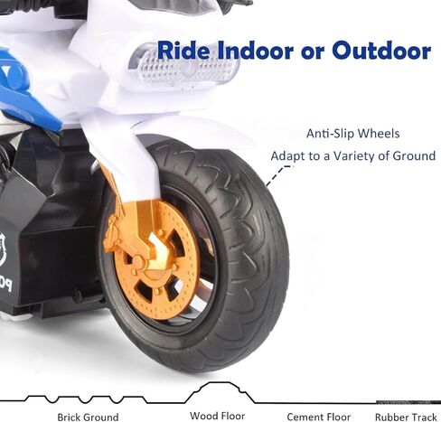 Liberty Imports RC Police Patrol Motorcycle with 360 Degree Rotation - 2CH Remote Control Cop Motor Bike for Kids, Toddlers in Saudi Arabia