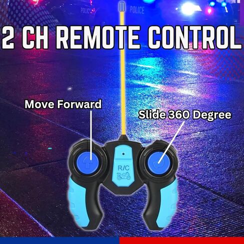Liberty Imports RC Police Patrol Motorcycle with 360 Degree Rotation - 2CH Remote Control Cop Motor Bike for Kids, Toddlers in Saudi Arabia