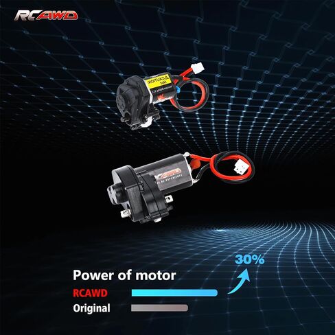 RCAWD Alloy SCX24 Metal Gearbox Combo Transmission & 050 55T Motor for Axial 1/24 SCX24 Series in Saudi Arabia