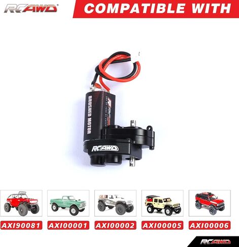 RCAWD Alloy SCX24 Metal Gearbox Combo Transmission & 050 55T Motor for Axial 1/24 SCX24 Series in Saudi Arabia