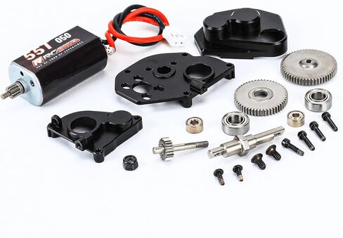 RCAWD Alloy SCX24 Metal Gearbox Combo Transmission & 050 55T Motor for Axial 1/24 SCX24 Series in Saudi Arabia