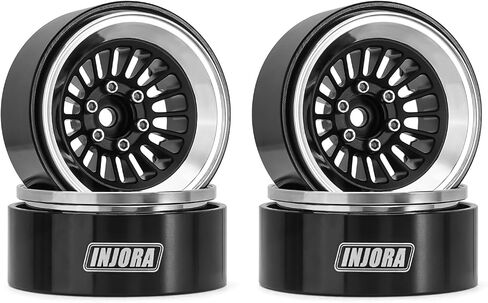 INJORA 1.3" Beadlock Wheel - CNC Aluminium Rim for TRX4M SCX24 1/24 1/18 RC Crawler Car Upgrade(Rainbow All) in Saudi Arabia