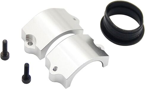 مشبك معدني باستخدام الحاسب الآلي لأنبوب العادم باللون الفضي لقطع غيار السيارات 1/5 HPI Baja 5B 5T 5SC RC in Kuwait