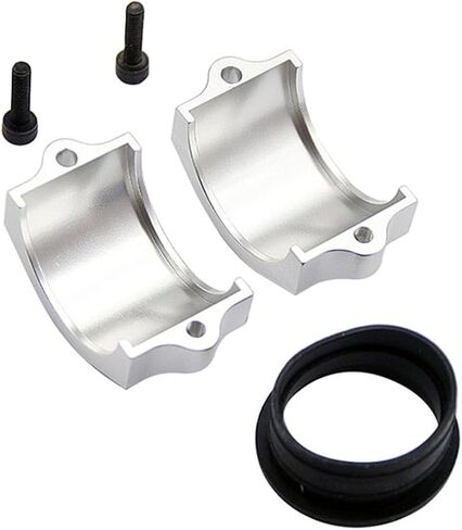 مشبك معدني باستخدام الحاسب الآلي لأنبوب العادم باللون الفضي لقطع غيار السيارات 1/5 HPI Baja 5B 5T 5SC RC in Kuwait