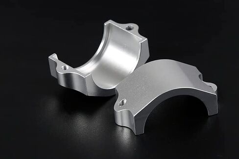 مشبك معدني باستخدام الحاسب الآلي لأنبوب العادم باللون الفضي لقطع غيار السيارات 1/5 HPI Baja 5B 5T 5SC RC in Kuwait