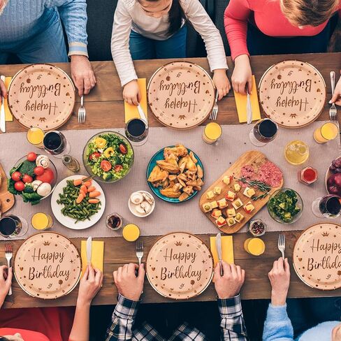 50 قطعة من أطباق عيد الميلاد السعيدة مقاس 7 بوصة، أطباق ورقية للحفلات باللون الذهبي الوردي، أطباق كعكة للاستعمال مرة واحدة، أطباق ورقية للعشاء، أطباق الحلوى مع مستلزمات الحفلات ذات الحواف الذهبية لديكورات حفلات أعياد الميلاد (وردي، 9 بوصة) in Kuwait