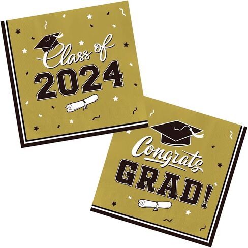 Graduation Party Supplies Gatherfun 2024 Graduation Party Dinnerware Set Purple Disposable Paper Plates Napkins Cups Tablecloth Banner for Congrats Grad Party Decorations, Serve 25 in Saudi Arabia