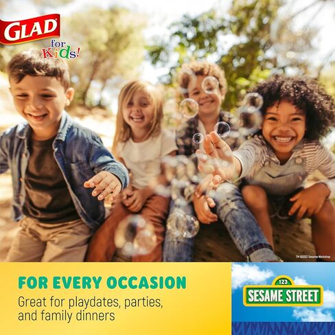 أطباق ورقية إلمو للأطفال | أطباق إلمو مع النجوم، أطباق الوجبات الخفيفة للأطفال | أطباق ورقية إلمو للاستخدام اليومي، أطباق ورقية مقاس 8.5 بوصة 20 قطعة | أطباق ورقية من شارع سمسم in Kuwait