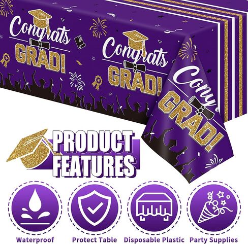 2024 Navy Blue Gold Class of 2024 Graduation Party Decoration Supplies-227PCS Class of 2024 Congrats Grad Tableware Set (Serve 24) in Saudi Arabia