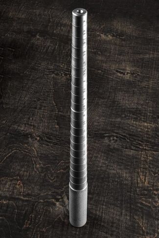 SE 13-Inch Polished Steel Ring Mandrel - Marked 1 to 16 US Sizes, Ungrooved, with Knurled Handle for Jewelry Making and Sizing - JT-SP2 in Saudi Arabia