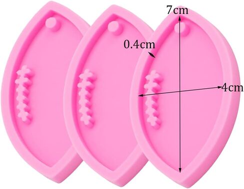 4Pc Silicone Molds with a Hole Resin Baseball,Volleyball, Baseball, Football Keychain Molds DIY Crafts Casting Epoxy Jewelry Mold with 20Pc Key Ring (DY0090+DY0194+DY0288+DY0383+PJ) in Kuwait