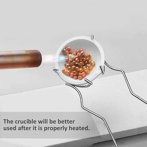 طقم بوتقة 6 قطع، 4 قطع كوب طبق بوتقة من السيراميك والكوارتز، قطعتان من مقبض مشبك السوط 2A، بوتقات لصهر المعادن، صب الصب وتكرير الذهب والنحاس والنحاس والألومنيوم in Kuwait