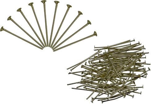 MECCANIXITY 150Pcs Flat Head Pins for Jewelry Making 40mm Brass Flat Head Pins Jewelry Head Pins for Craft Earring Bracelet Necklace Pendant Supplies 20 Gauge Rose Gold in Saudi Arabia