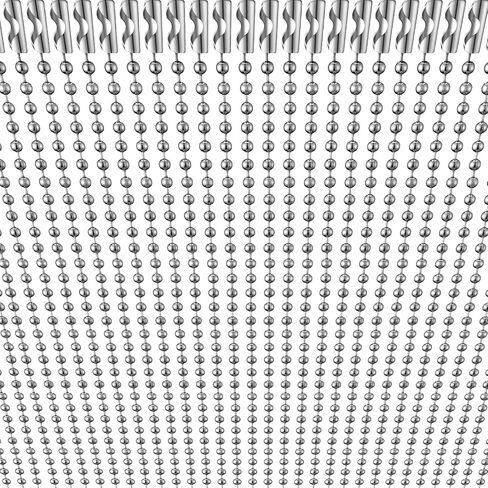 100 Pcs Metal Dog Tag Chain Bulk Bead Link Chain Beaded Necklace Chains for Jewelry Making DIY Crafts Supplies, 2.4 mm (Silver) in Saudi Arabia