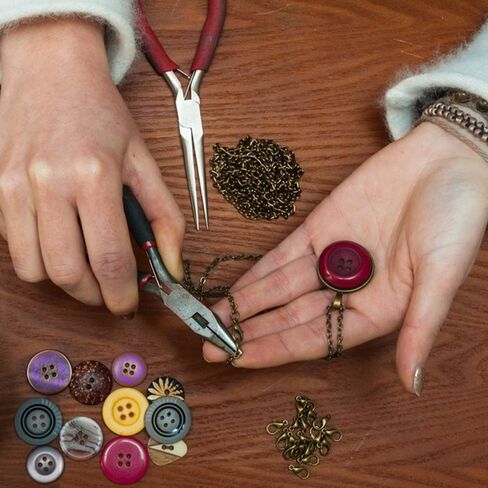 طقم حلقات القفز 1551 قطعة مع 1550 قطعة حلقات القفز المفتوحة و1 قطعة فتاحة أدوات حلقة القفز، 6 أحجام موصلات حلقية على شكل حرف O حلقات القفز المعدنية المفتوحة لموصلات صنع المجوهرات وإصلاح القلادة (ذهبي) in Kuwait