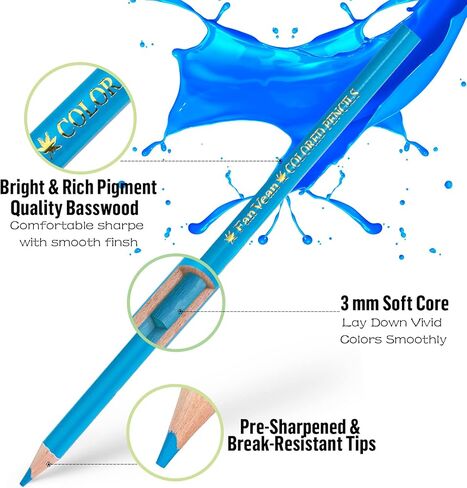 أقلام ملونة مجموعة أقلام تلوين للكبار هدايا كتاب التلوين للأطفال والكبار 50 العد in Kuwait