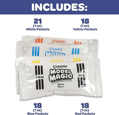 Crayola Model Magic - White (1oz), 75 Count, Bulk Clay, Air Dry Modeling Clay For Kids, Art Supplies, Kids Easter Basket Stuffers in Saudi Arabia