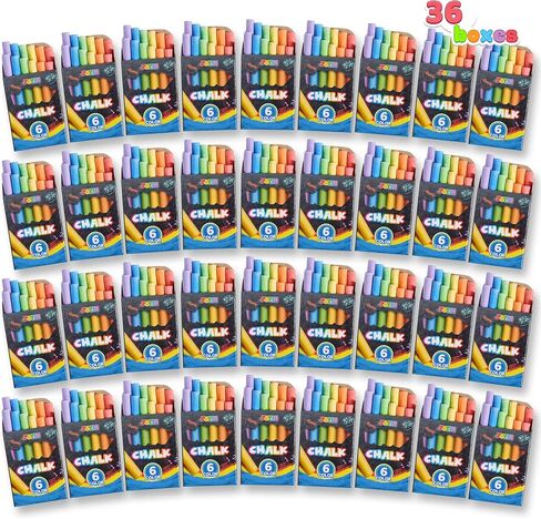 JOYIN 432 Counts Mini Chalk Set for Kids, Non-Toxic Mini Chalk for Boys Girls 3+, School Supplies for Teachers, Goody Bag Fillers, Classroom Prizes Gifts (36 Boxes) in Saudi Arabia