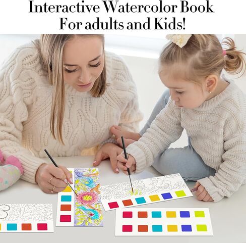 كتب الرسم بالألوان المائية من جيكرين، مجموعة تلوين الرسم بالألوان المائية للجيب، طلاء مع علامات مائية، هدايا حفلات السفر للأطفال الصغار للأولاد والبنات in Kuwait