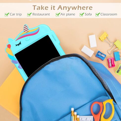 جهاز كمبيوتر لوحي للكتابة LCD من جيسونويل - لوحة رسم لوحة خربش للأطفال الصغار لعبة رسم ألعاب تعليمية تعليمية هدية عيد الميلاد 2 3 4 5 6 7 8 سنوات من البنات والأولاد (وحيد القرن الأرجواني) in Kuwait