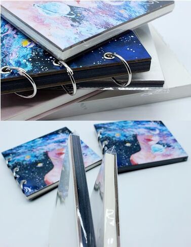 Oil Pastel Paper Pad 240gsm 20 Sheets 16.5cm x15cm Mixed Media Paper for Oil Pastels Markers Pencils Small Heavyweight Drawing Papers, Card Stock for Journey DIY Gift Cards (White) in Kuwait