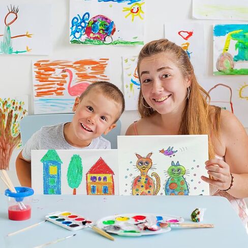 6 عبوات من لوحات قماشية فنية مقاس 8 × 10 بوصة مصنوعة من القطن الممدد مقاس 5/8 بوصة للمبتدئين والفنانين للرسم والأكريليك والرسم الزيتي in Kuwait