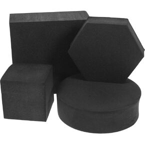 Photography Background Props Geometric Cube Photoshoot Props, Black Foam Geometric Cube Props for Photoshoot 4pcs for Lipstick Jewelry Modeling Cake Decorating Makeup Tools, Food in Saudi Arabia