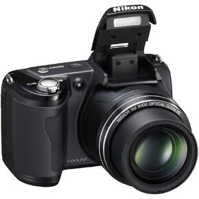 Nikon L105 12.1 ميجابكسل الكاميرا الرقمية مع تكبير البصرية 15x - أسود in Kuwait