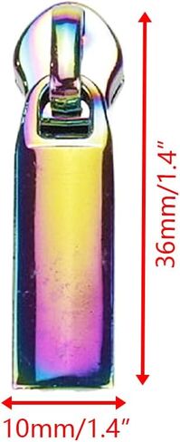 Semetall 10Pcs Rainbow Zipper Pulls,Metal Zipper Sliders for Luggage,Backpacks,Jackets,Purses,Handbags in Kuwait