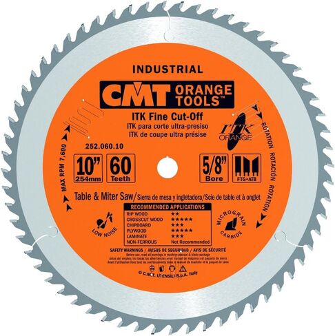 CMT ORANGE TOOLS 252.060.10 ITK FINE CUT OFF 10"x60x5/8" in Saudi Arabia