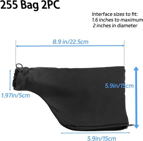 Miter Saw Dust Bag 255 Collection Bag for Miter Saw, Tank Belt Sander, Edge Planer, Diagonal Saw with Zipper and Wired Adjustable (2 Pack) in Saudi Arabia