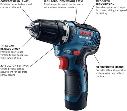 Bosch GSR12V-300N 12V Max EC Brushless 3/8 In. Drill/Driver (Bare Tool) in Saudi Arabia