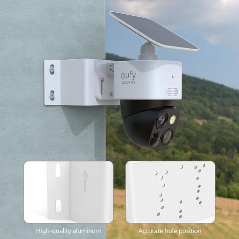 Mounting Corner Bracket for Security Camera,Metal Corner Mount Compatible with Eufy SoloCam S340/E30/4G LTE Cam S330/E330 (Professional) Cameras（White） in Saudi Arabia